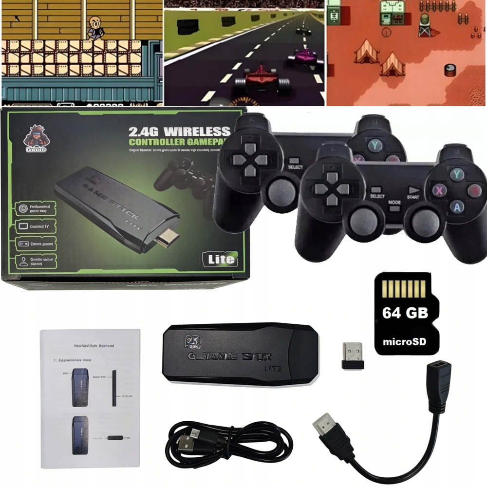 Gra Konsola Retro Hdmi Game Box Emulator 20 000 Gier Tv Telewizyjna 2 Pady