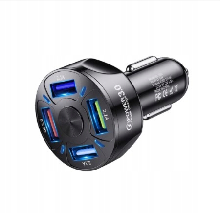 

Ładowarka Samochodowa 3.0A 4XUSB 45W