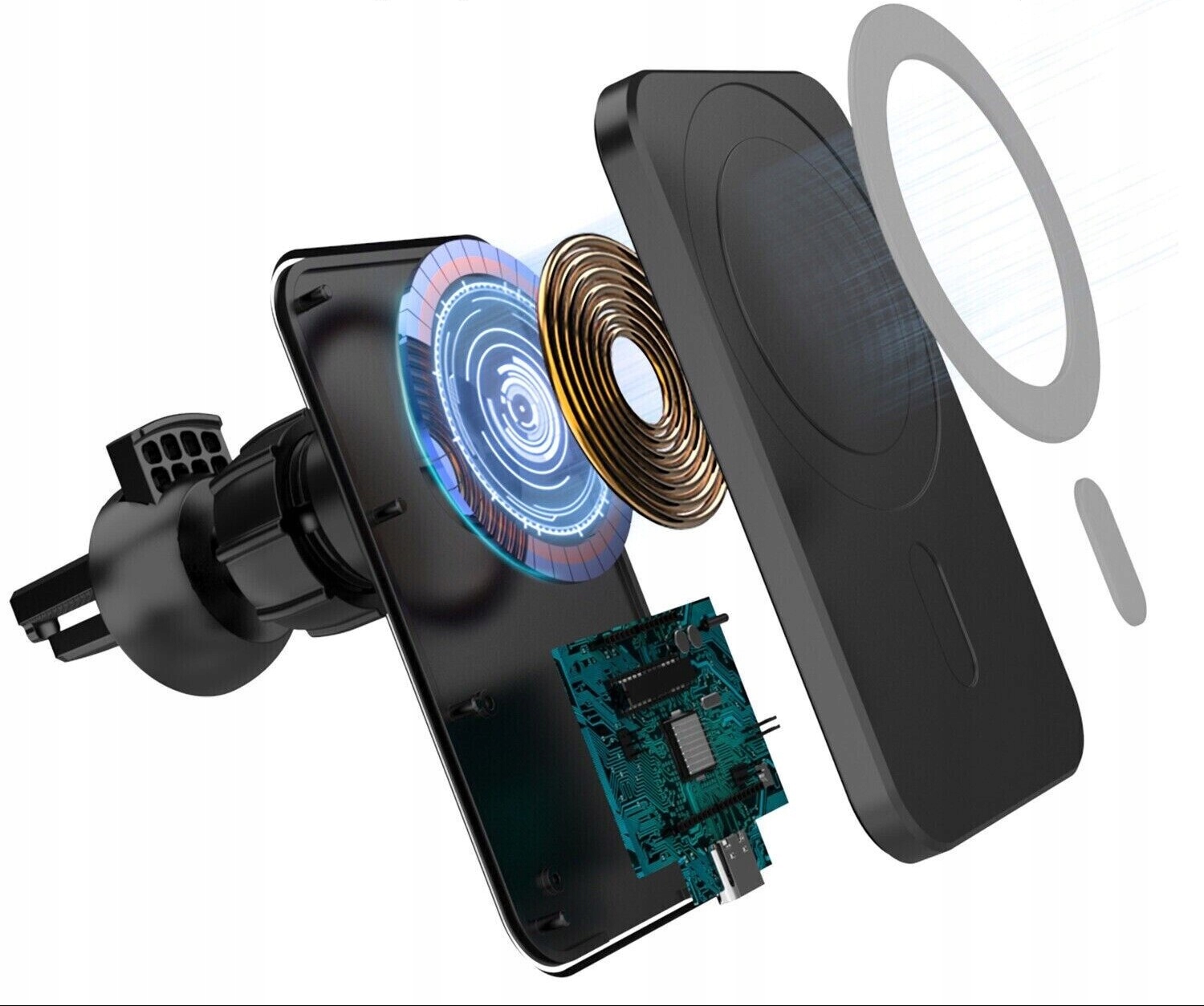 UCHWYT SAMOCHODOWY NA TELEFON ŁADOWARKA INDUKCYJNA MAGSAFE DO IPHONE QI 15W Producent ACME CO. LTD.