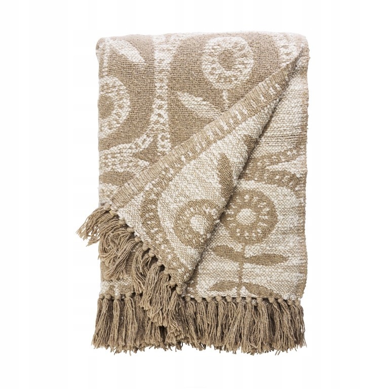 Pled Meris z bavlny, taupe, Madam Stoltz