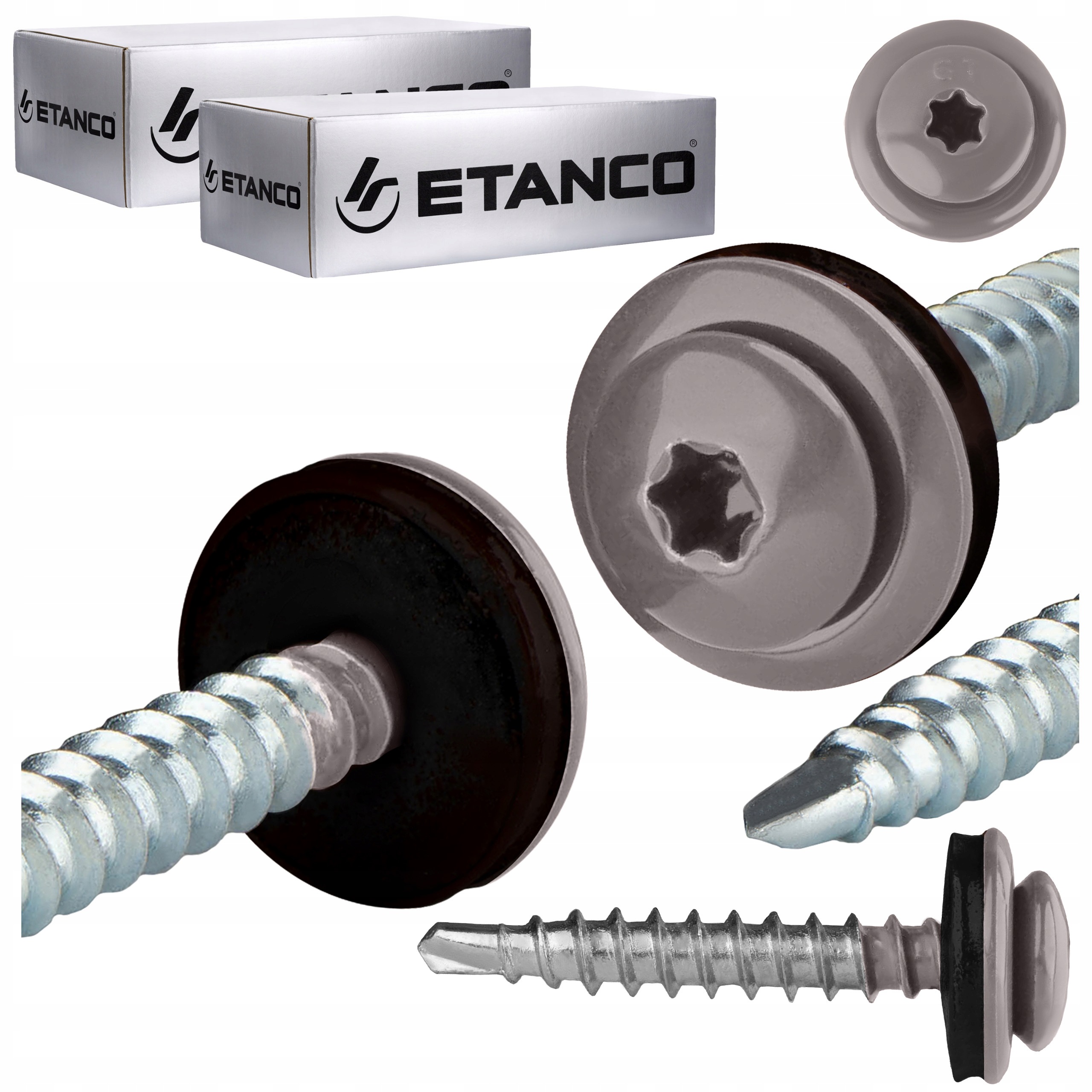 Farmářské vruty Torx 4,8x35 mm Ral 9007 500 ks, vruty Etanco Gtf P