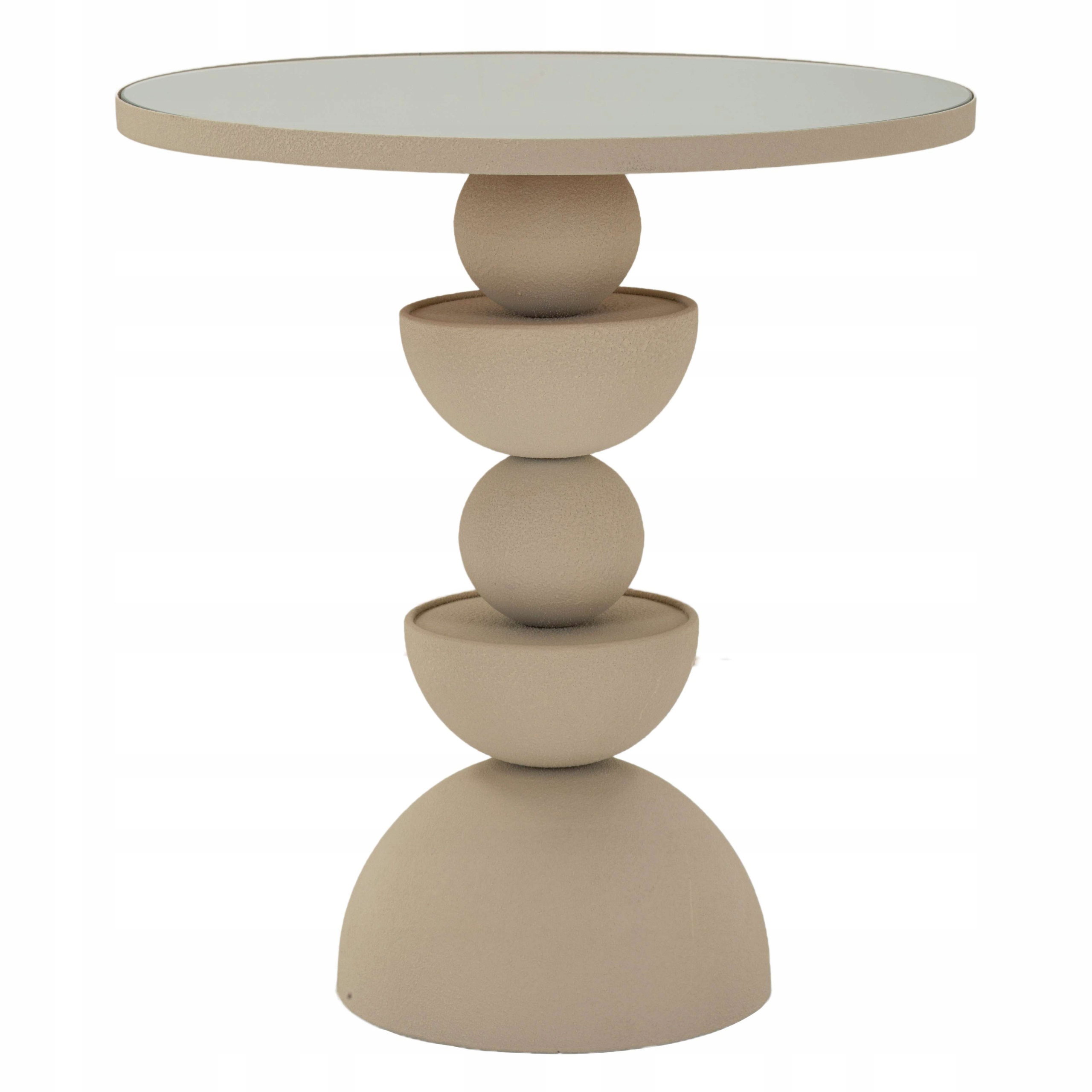 Konferenčný Stolík Kovový Zrkadlový Ø 45 CM Vým 45X45X49,5 CM