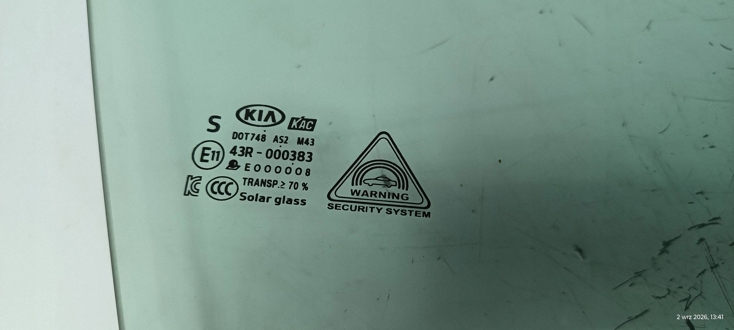 window door front right KIA OPTIMA IV 15-20 KOMBI