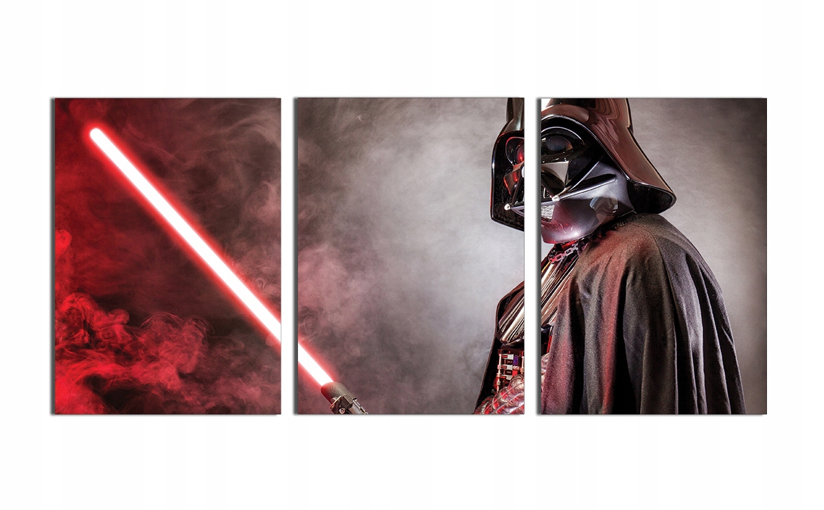 Obraz na zeď Star Wars Lord Vader Luke premium Triptych 40x90 cm