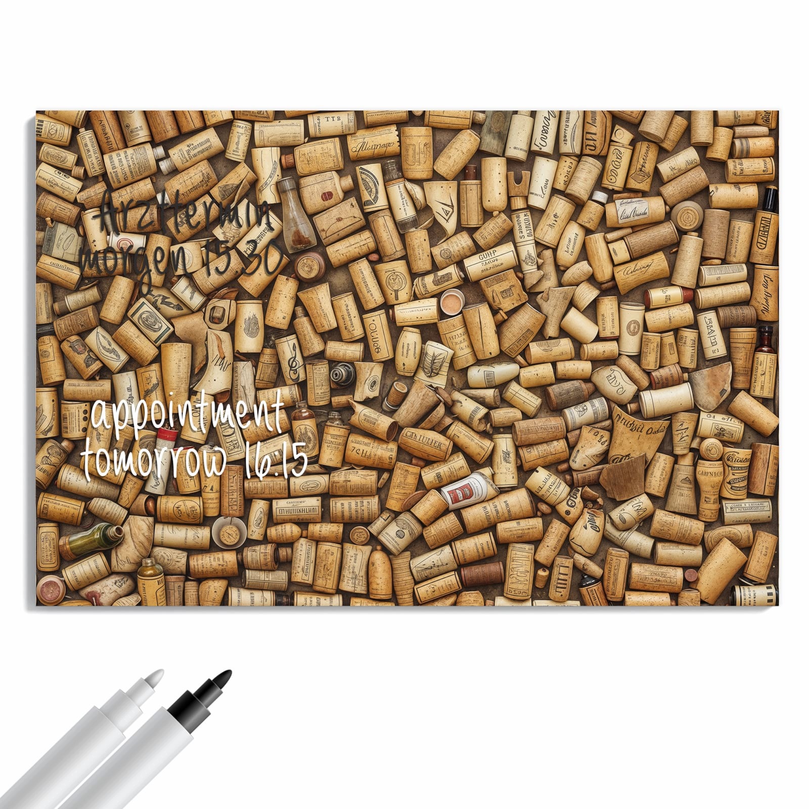 Magnetická tabule Vintage Korek Kolekce 90 × 60 cm