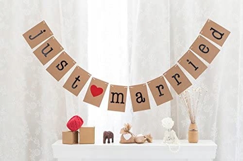 

Girlanda Na Ślub Panieński Just Married Rustikal