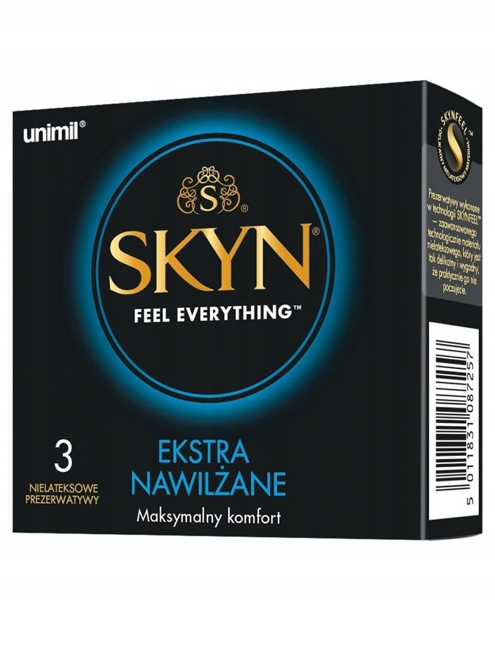 

Hipoalergiczne Prezerwatywy Skyn Ekstra Nawilżane