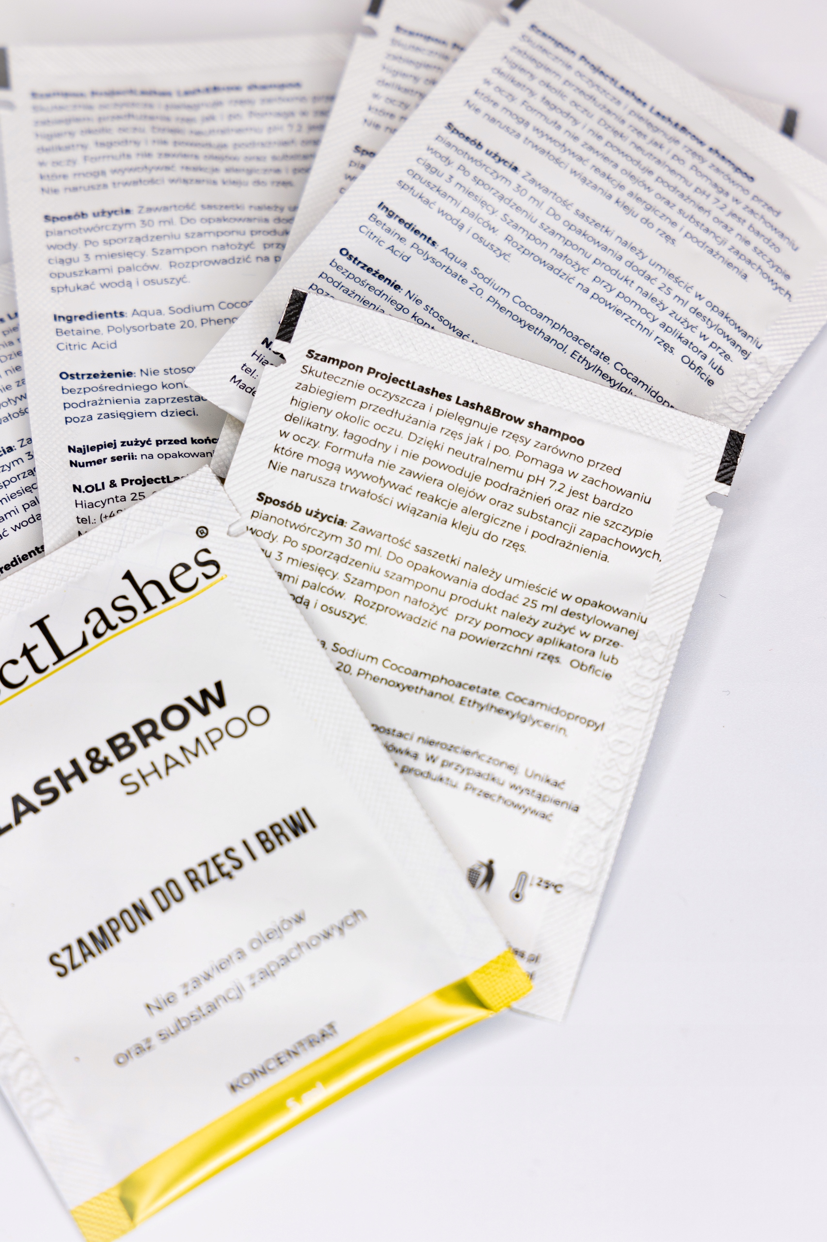 SZAMPON DO RZĘS I BRWI KONCENTRAT SASZETKA 5 ML ProjectLashes Marka ProjectLashes