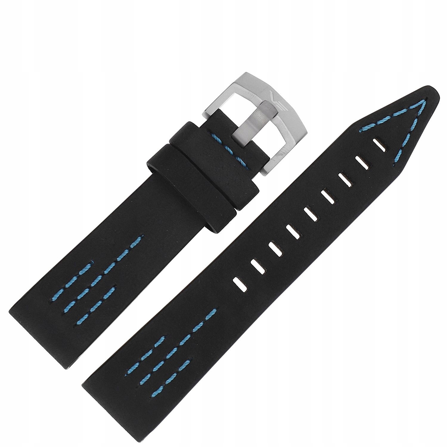 Pásek SSN-571 kůže (H614) šedý s modrým matným povrchem