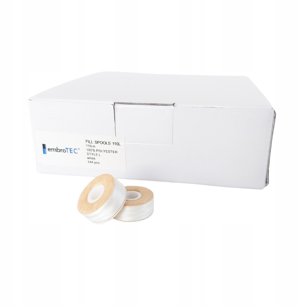 Nici spodnie gotowe do bębenka haft BIAŁE 144 szt. Model Fill spools