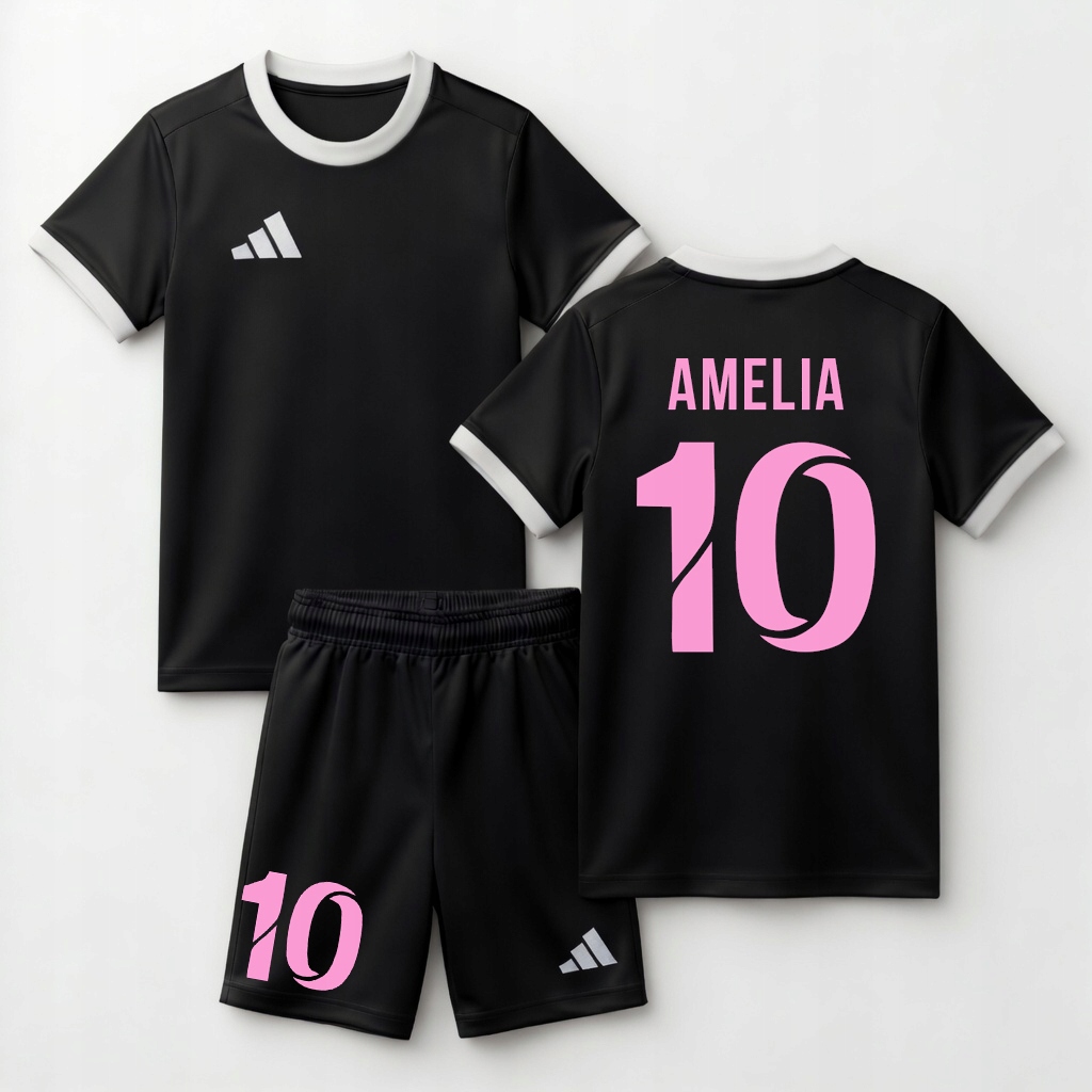 Strój Piłkarski Adidas dla Dziewczynki Twój Napis Imię Numer 128
