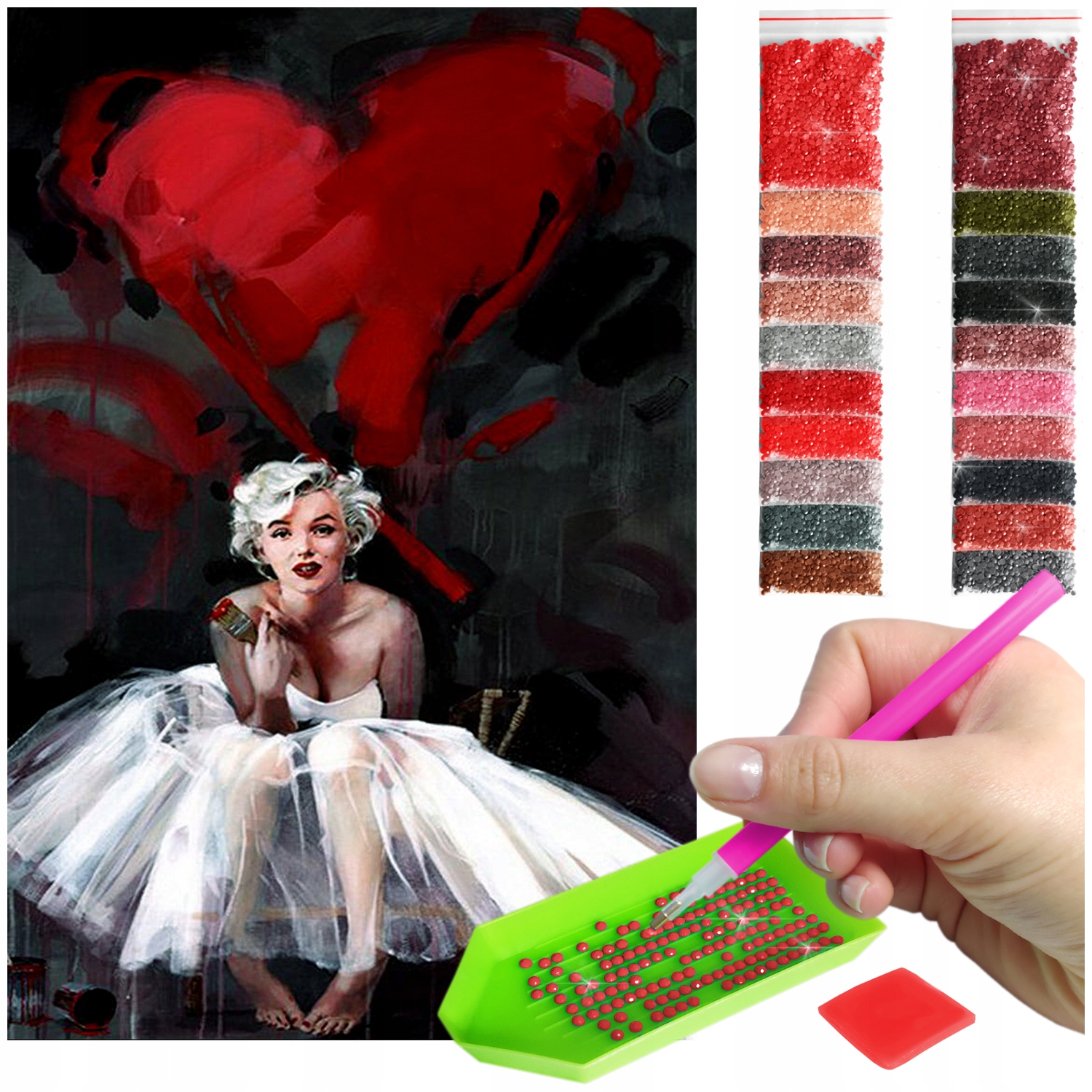 Haft Diamentový Velký 60x40cm Diamond Painting Mozaika Diamentové Příslušenství