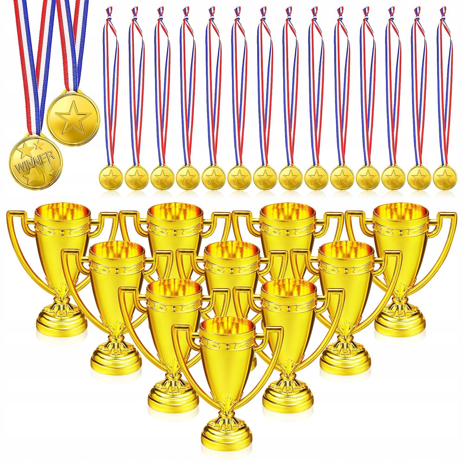 18 Szt. Trofea I Medale Plastikowe Na Konkursy I Zawody