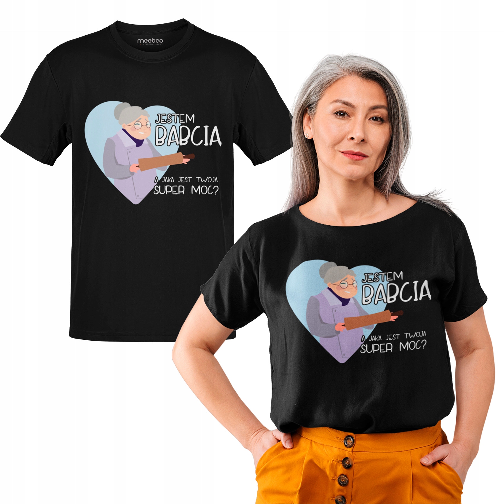 

Koszulka Damska Mały Tshirt Jestem Babcią