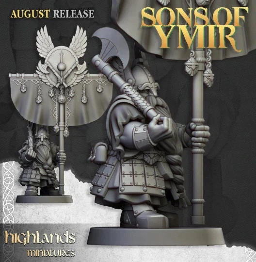 Dwarf Veterans Unit - Highlands Miniatures Oldhammer Unit CMD (3 Modele) Liczba figurek 3