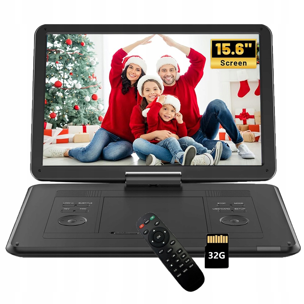 Přenosný DVD přehrávač s otočným ovladačem Ideální do auta/na cesty S 32 Gb