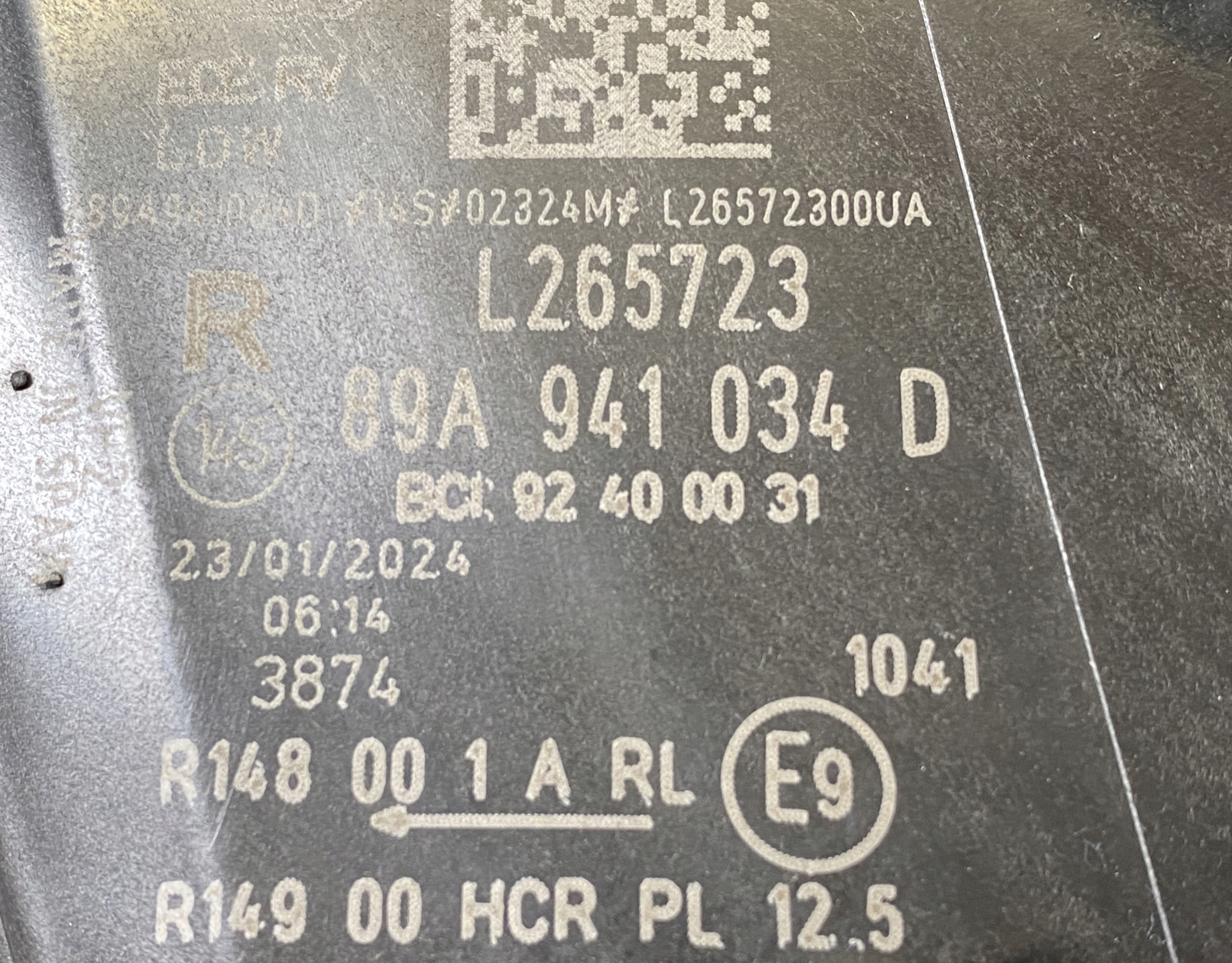 AUDI Q4 ETRON Licht rechts LED 89A941034D