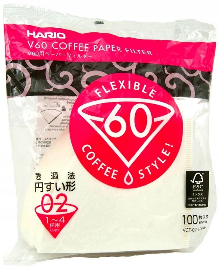 

Hario Filtry papierowe do dripa V60-02 papierowe
