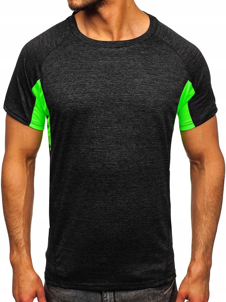 

T-shirt Męski Koszulka Czarna HM076 Denley_m