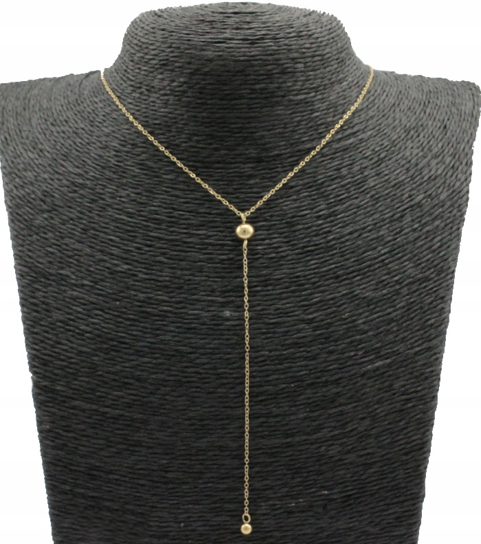 KOMPLET ZŁOTY KULKI KRAWATKA STAL CHIRURGICZNA Marka Inna marka