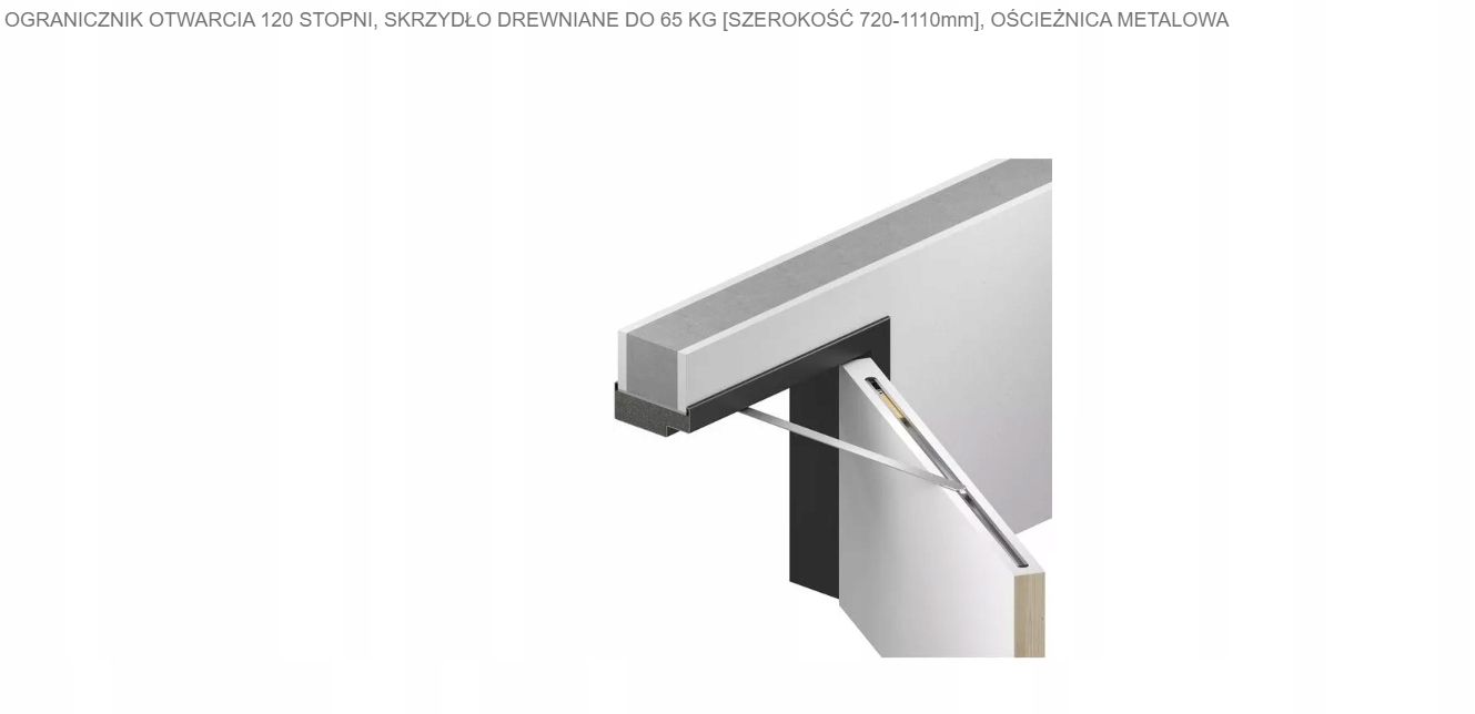 omezovač otevření dřevěných dveří kovová zárubeň do 60 kg