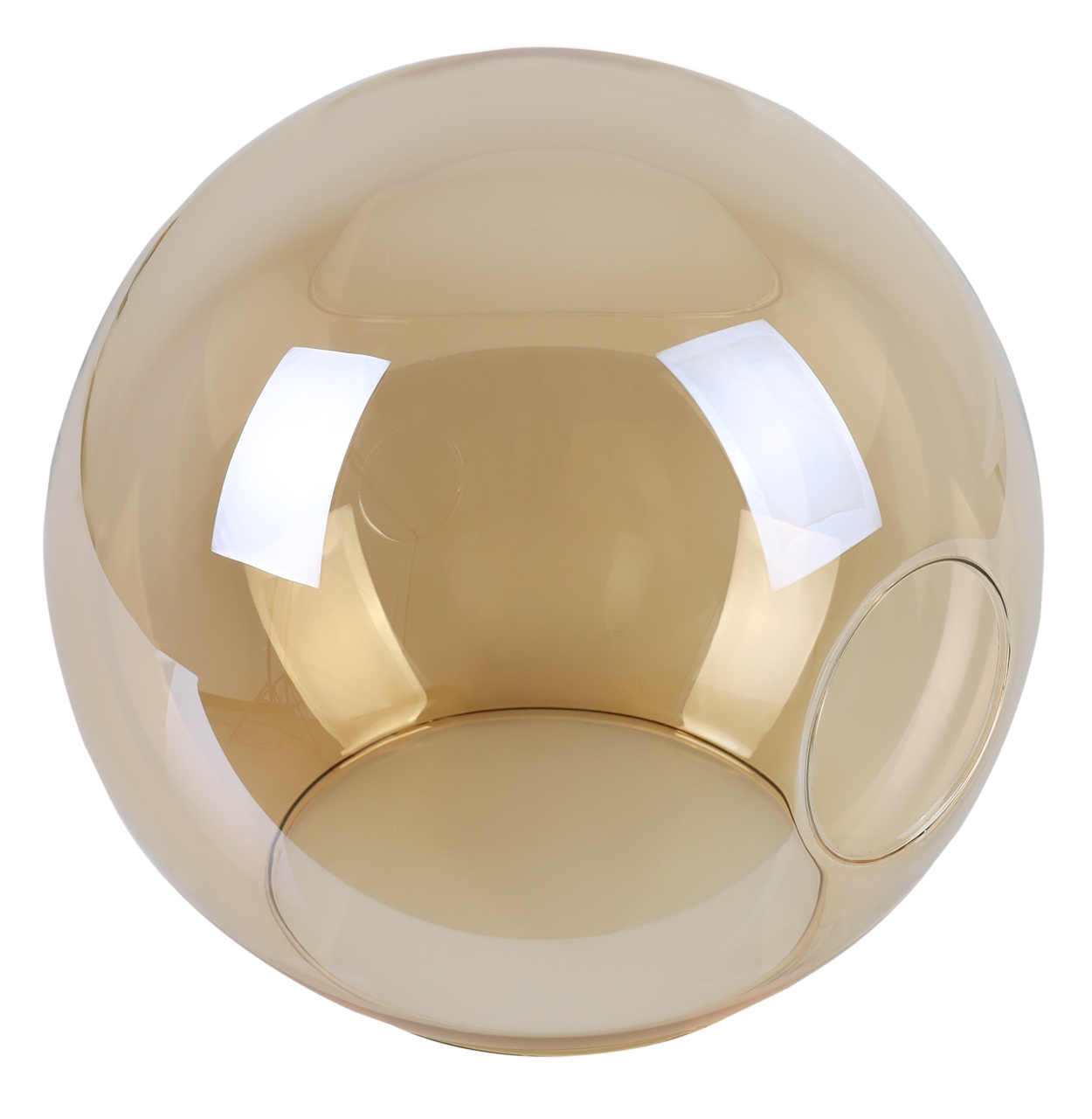 KLOSZ SZKLANY DO LAMPY WISZĄCEJ SUFITOWEJ RING MIODOWY 14CM