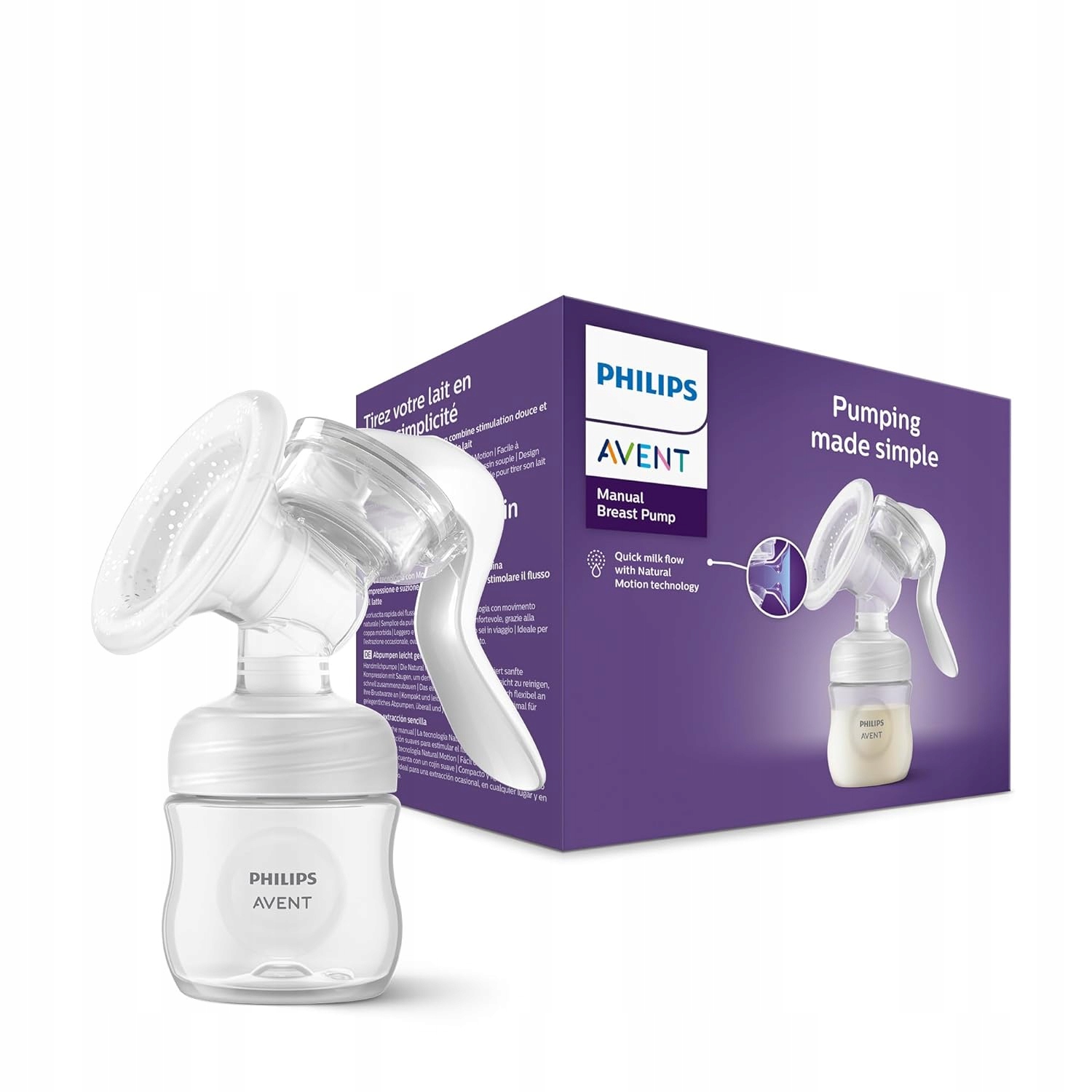 PHILIPS AVENT ODSÁVAČKA MLIEKA RUČNÁ NATURAL + FLAŠA 125ml