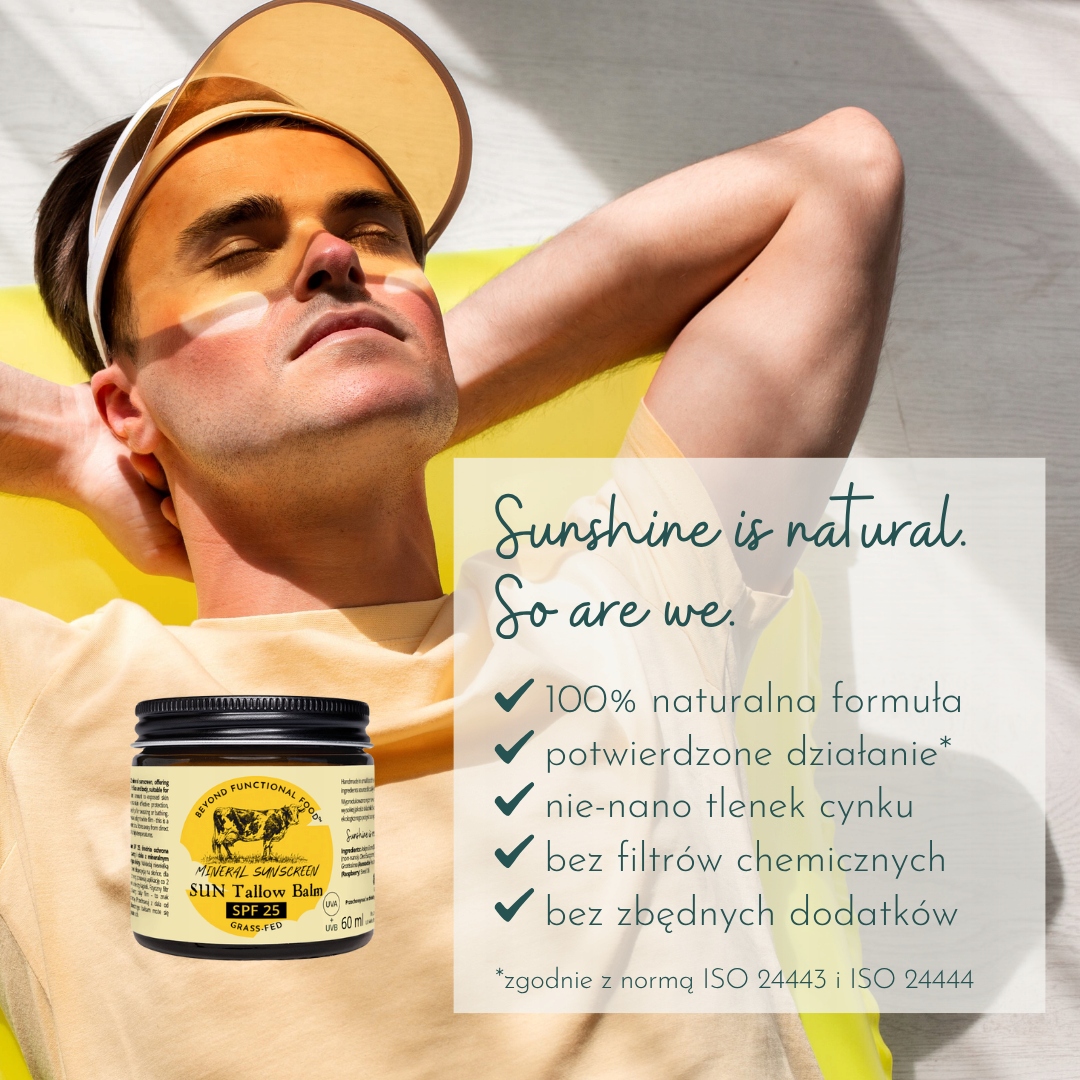 Naturalny balsam przeciwsłoneczny SPF 25 - SUN Tallow Balm 60 ml Marka Beyond Functional Food