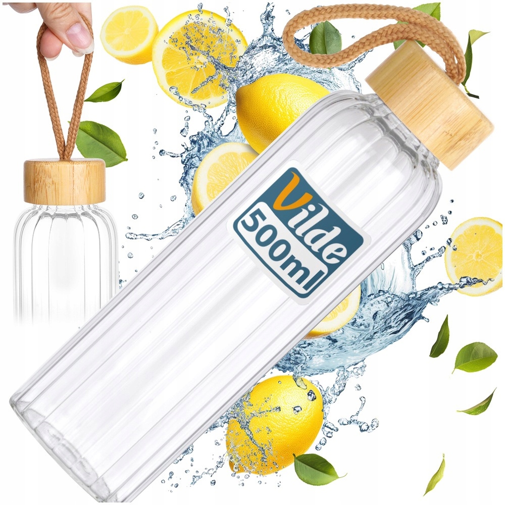 Butelka na wodę szklana 500 ml Vilde