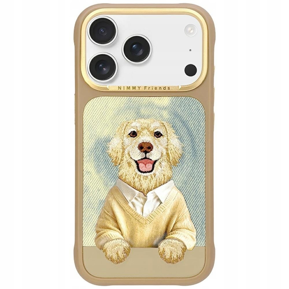 Etui Nimmy Gentle Pets Series Dog MagSafe do iPhone 17 Pro brązowy