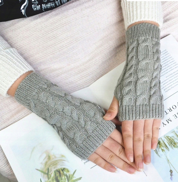 RĘKAWICZKI DAMSKIE MITENKI BEZ PALCÓW CIEPŁE MODNE Marka Reverse