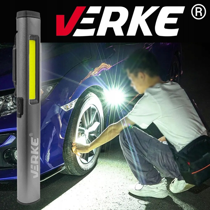 LAMPKA WARSZTATOWA ROBOCZA LED COB LATARKA AKUMULATOROWA MAGNESEM UV LASER EAN (GTIN) 5904673573388