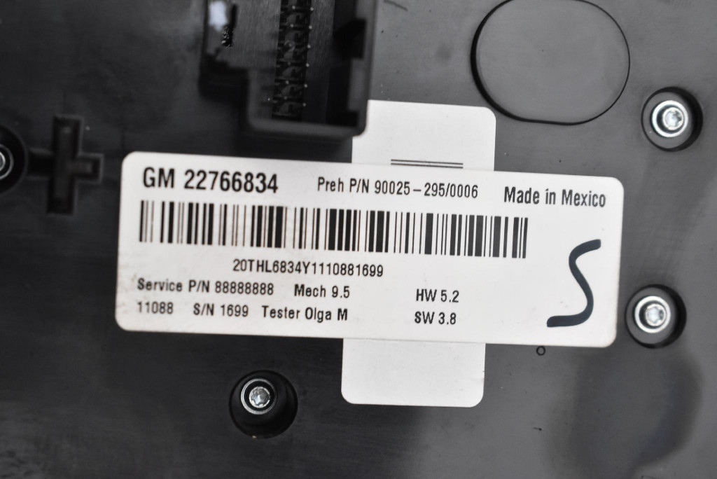 control panel air conditioning devices KLIMY 22766834 CHEVROLET EQUINOX 2 II 10-15
