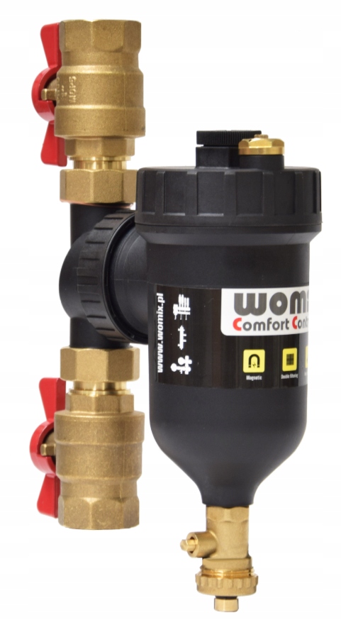 Womix magnetyczny separator zanieczyszczeń SM25 1" z zaworami i kluczem