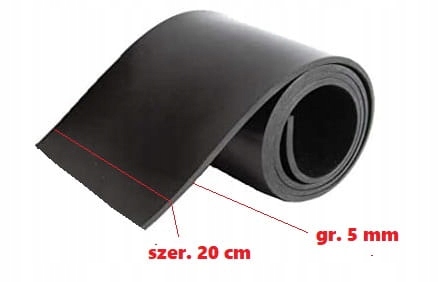 

Płyta gumowa Sbr 5, szer. 20 cm bez przekładki