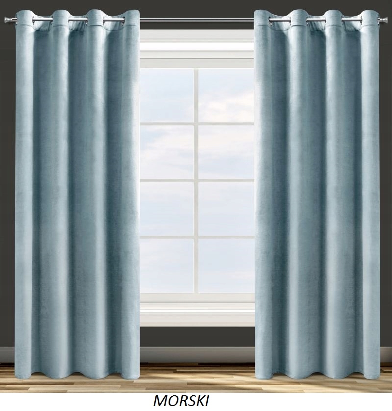 ZASŁONY GOTOWE 135 x 250 WELUR VELVETOWE PRZELOTKI Styl Nowoczesny