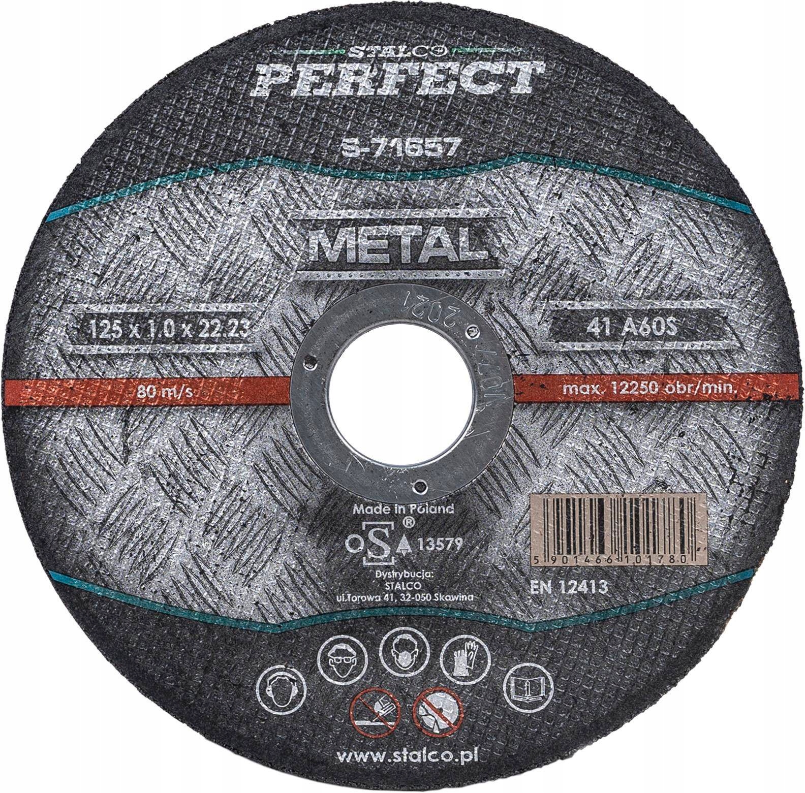 

Tarcza do metalu Stalco Perfect 125x1,0mm S-71657