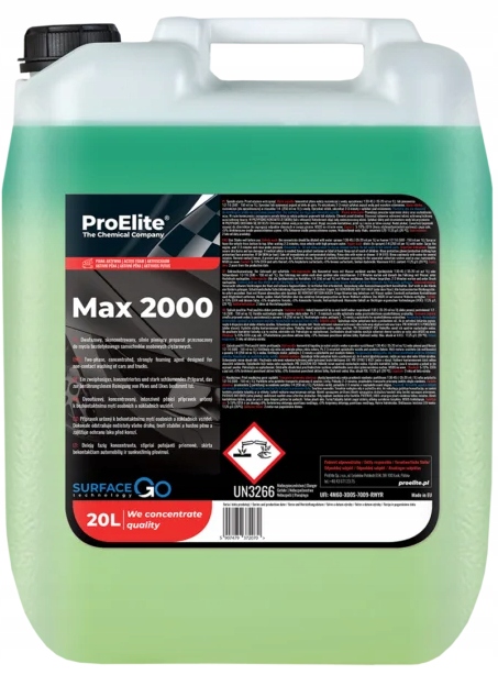 Proelite Max 2000 5L Aktywna Piana Na Bardzo Mocne Zabrudzenia PRE049