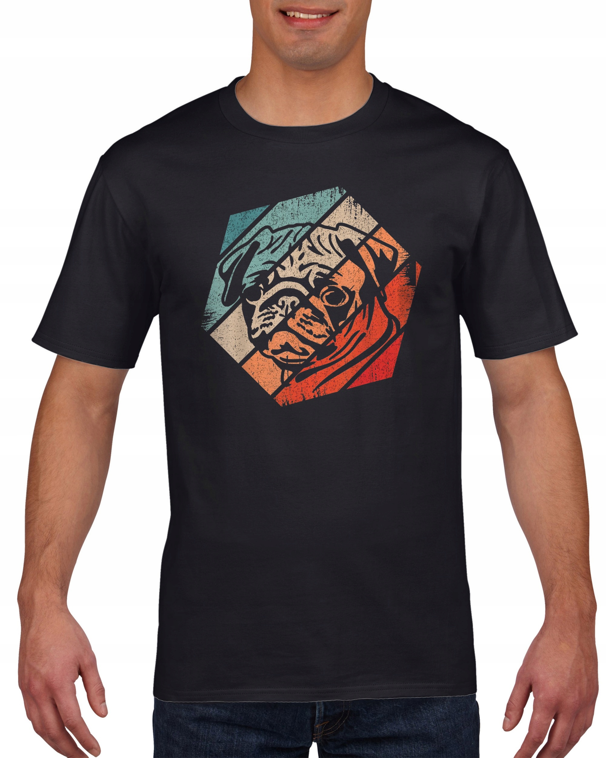 

Koszulka męska Retro vintage pug mops pies XXL