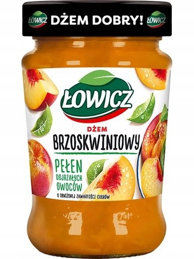 Levně 8x Łowicz Broskvový džem, minimum cukrů 280 g