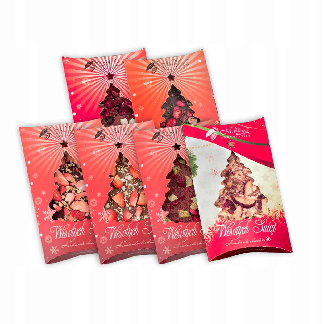 Sada vánočních čokolád: bílá, mléčná, hořká, Vánoce