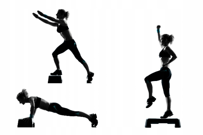 Step Do Ćwiczeń Fitness Aerobik 2-stopnie Podest Modułowy Wytrzymały Model 5140