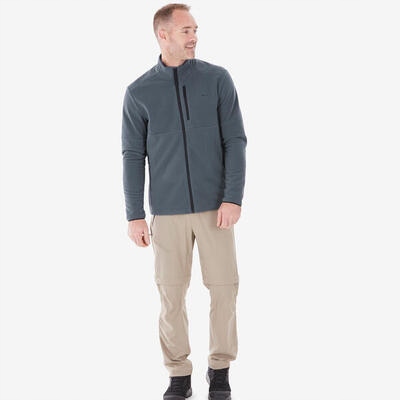 Quechua Polar turystyczny męski rozpinany r.38 szary