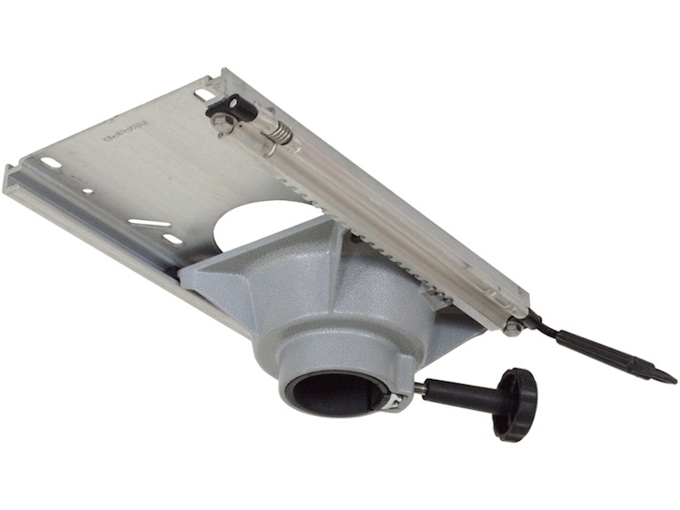 Posuvník sedadla jachta hliník na nohu průměr 73 mm posuv 130 mm 330 x 180