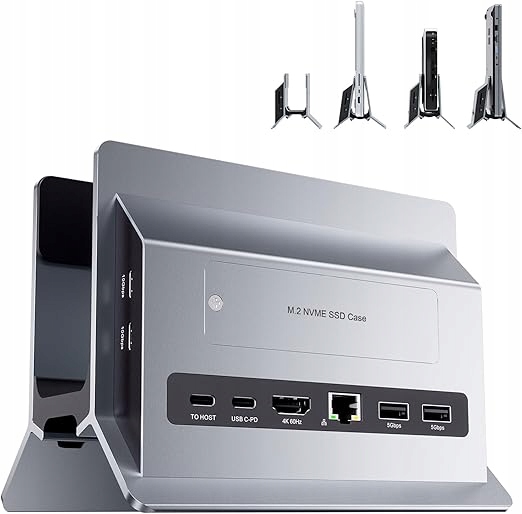 Pulvtop Vertikální Dokovací Stanice Usb-c S Krytem M.2 Nvme 4K