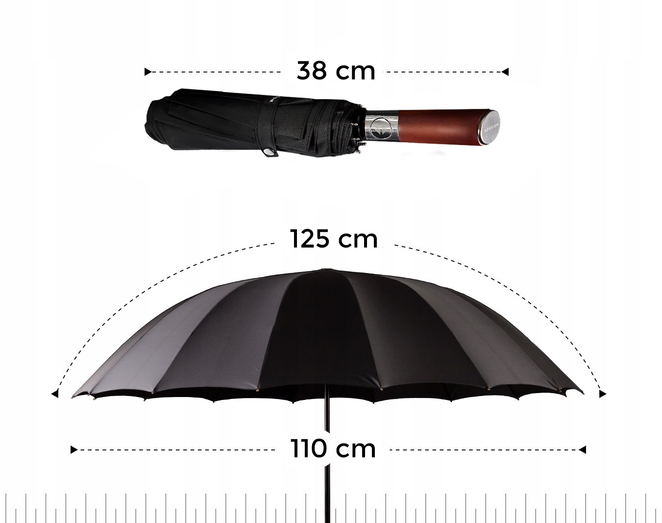 WEISNER Conti | PARASOLKA MĘSKA DAMSKA SKŁADANA PARASOL DWUOSOBOWY XXL Kolekcja PARASOL SKŁADANY PARASOLKA AUTOMATYCZNA