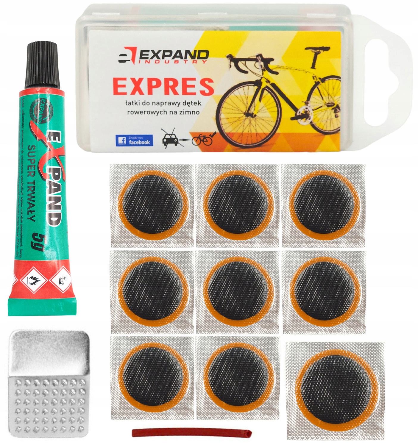 

Łatki do dętek Expand Express 9szt pudełko klej