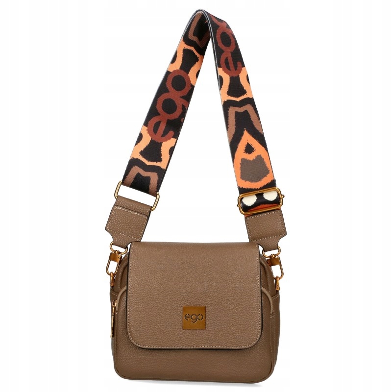 Ego Dámská kabelka Hnědá Kožená Crossbody Dva popruhy přes rameno ECS0028IN
