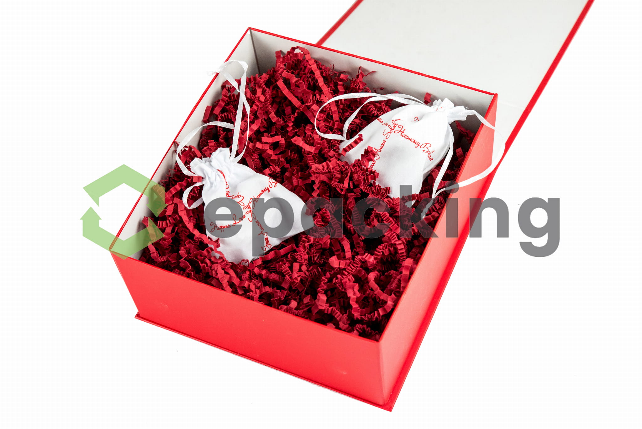 Wiórki papierowe wypełniacz do paczek czerwone 1kg Marka EPS