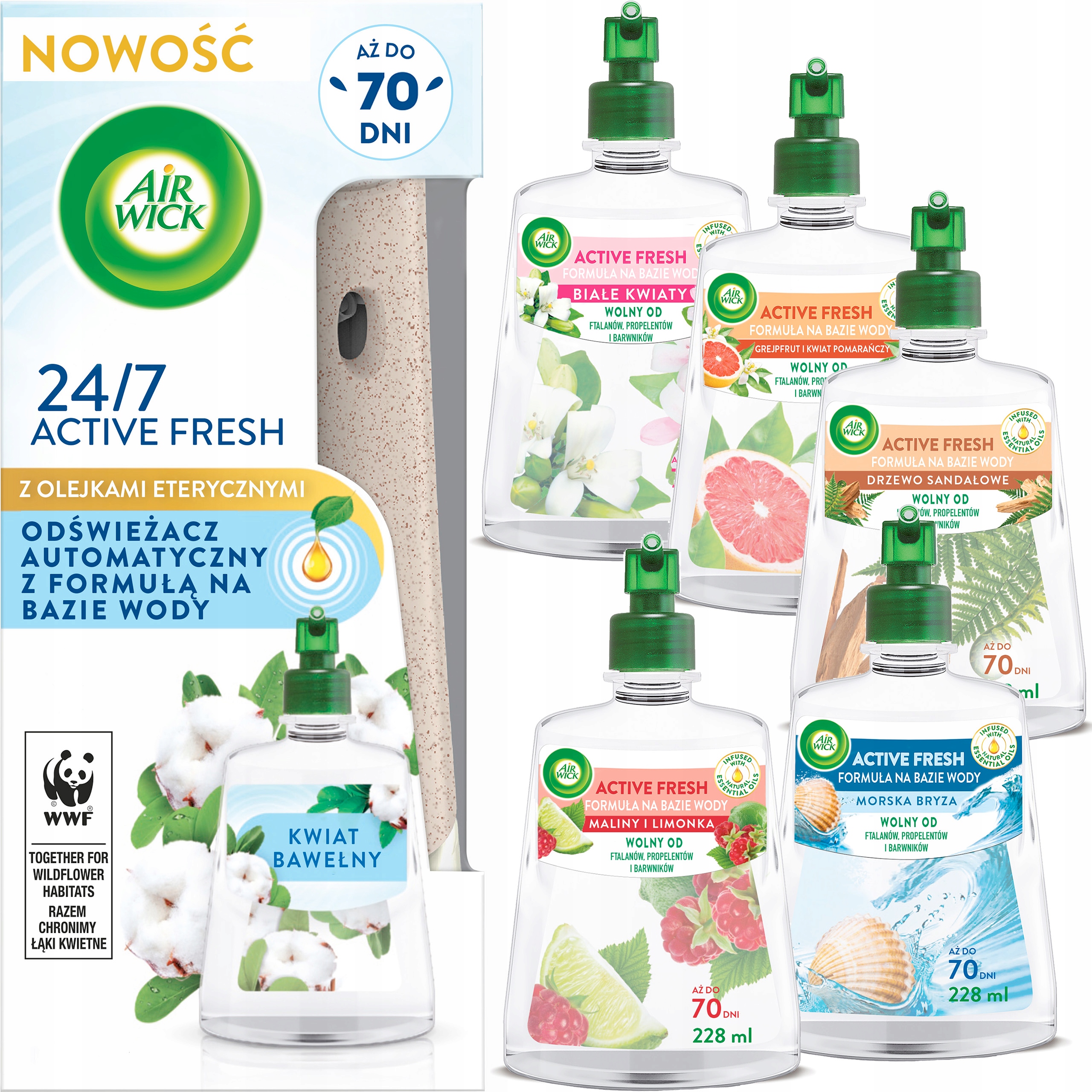

Air Wick Active Fresh Komplet Zestaw 5x Wkład